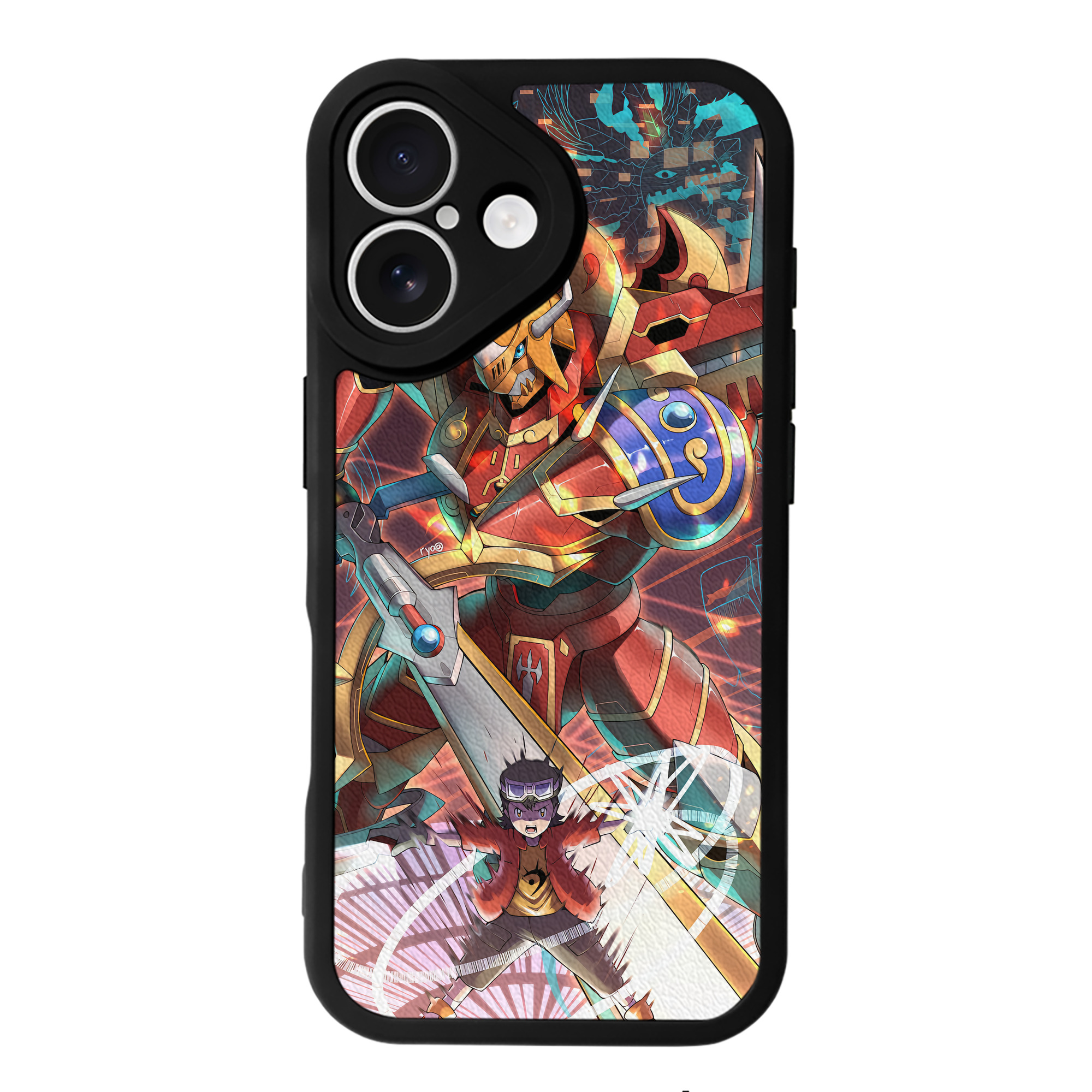 （画像用） Digimon デジタルモンスター/デジモン 【iPhone 16シリーズ対応】シリコンスマホケース（レザー調） 材質：シリコン